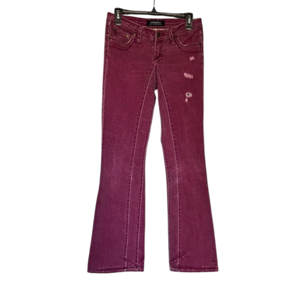 Women's London Jean Flare & Wide Leg Jeans Size 4 Burgundy